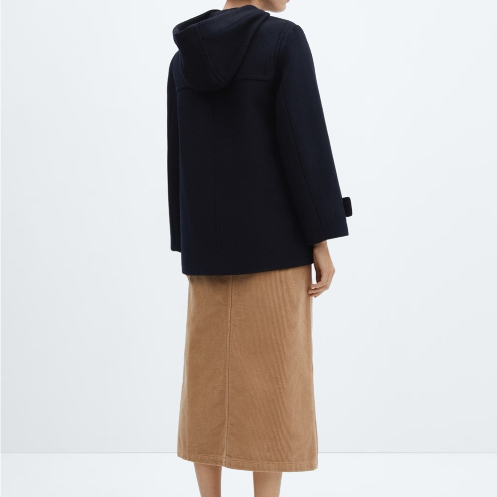 NWT MANGO Hooded Wool Coat size XS - Picture 3 of 16